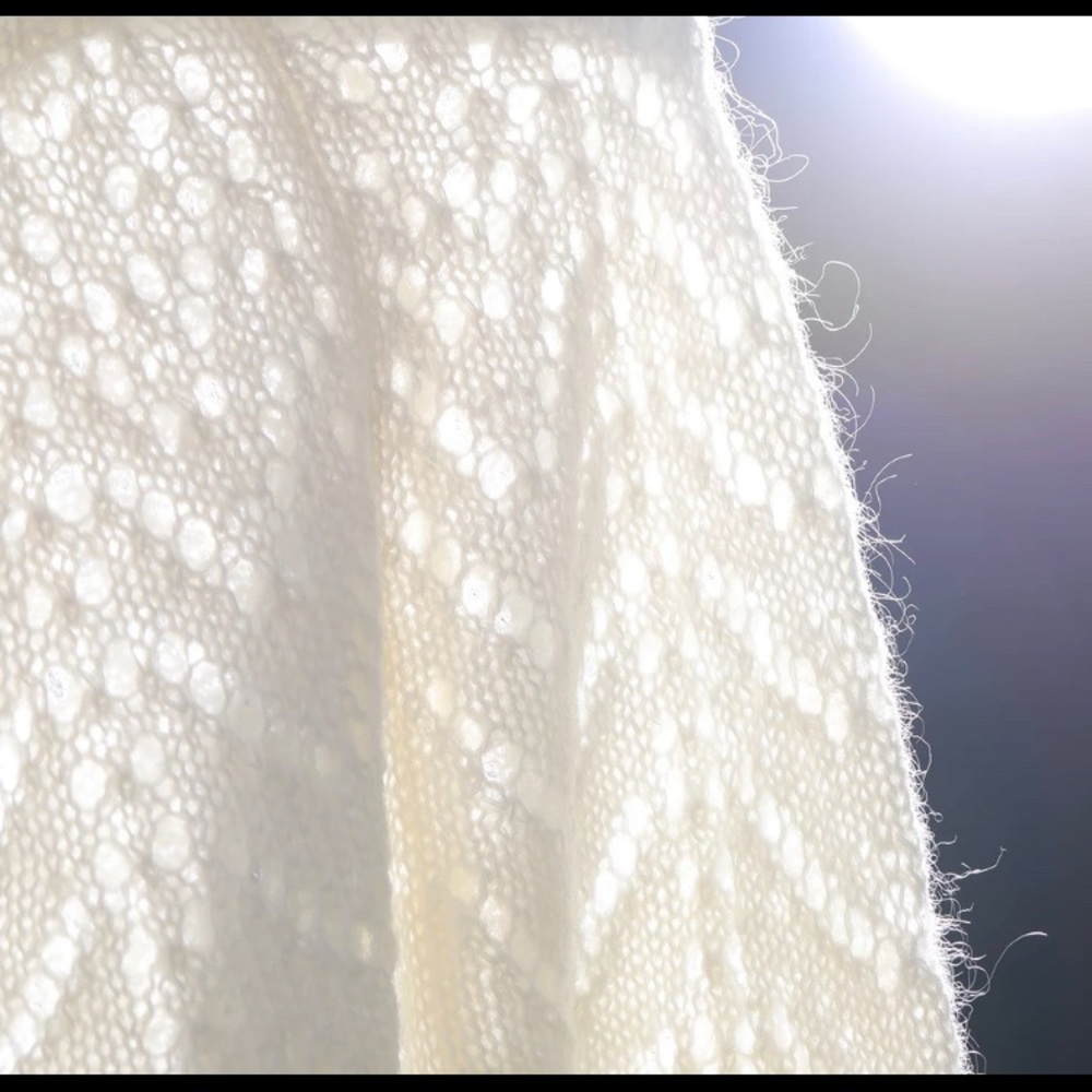 🎁 Ivory Pointelle Open Knit Sweater🎁 - Picture 3 of 5